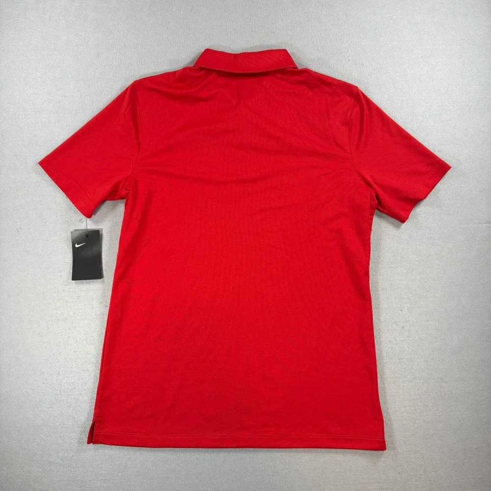 Nike Georgia Bulldogs Polo Shirt Mens Medium Red NCAA Football Golf Performance